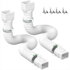 처마 물받이 지붕 홈통 빗물 판넬 배수로 배수관 PVC 낙수관 홈통개폐, 1개, 7. 커넥터 흰색 홈통 5m