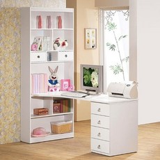 미우드 뱅커 미오 1600 h형 책상 세트 (착불), 웬지화이트