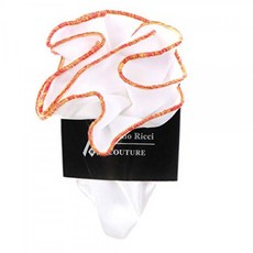 Buy Your Ties PS-Z-RD-12 라운드 포켓 스퀘어 액세서리 - 화이트 골드 레드