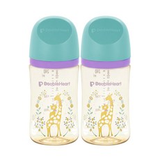 더블하트 모유실감 3세대 노꼭지 트윈팩 240ml 디어프렌즈, 블루밍가든, 2개 - 디얼프렌즈