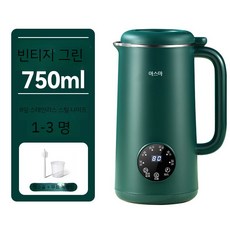 푸드스타일러 800ml 두유제조기 건강식 두유 죽 믹서기 푸드프로세서, 업그레이드 8날 칼 그린 750mL 1-3인용