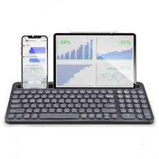 [Digital-Uto] 아이패드 미니 6세대 태블릿 거치 블루투스 무선 키보드, 블랙