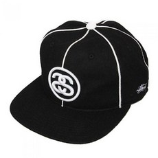[스투시 볼캡/스냅백] SS LINK MELTON CAP-BLK