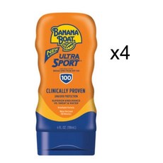 바나나보트 선크림 SPF100 (울트라 스포츠 선스크린 118ml) Banana Boat 4팩, 4개, 118ml