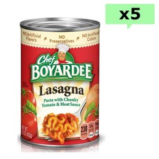 쉐프보야디 토마토 미트 소스 라자냐 파스타 425g 5팩 Chef Boyardee Lasagna Pasta with Chunky Tomato & Meat Sauce, 1개, 200ml