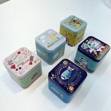 미니틴케이스 사각 철제 보석함 쿠키틴케이스 빈티지 소품함, 1.헬로, 1개