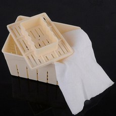 DIY 플라스틱 대두 프레스 주방 도구 프레스 몰드 박스 두부 메이커 두부 프레스 몰드, 01 With Cloth, 1개