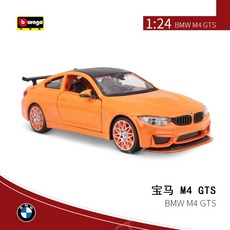 1:24 BMW 다이캐스트 모형 장식용 미니카 모델 다이캐스팅 미니어처 자동차, 1 24BMWM4GTS—주황색