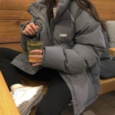 생활도움 FCMM 패딩 90 화이트 오리털 2020 겨울 반전 커플 숏빵녀 가후