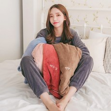말랑마쥬 5컬러 겨울 융기모 극세사 수면잠옷세트 파자마