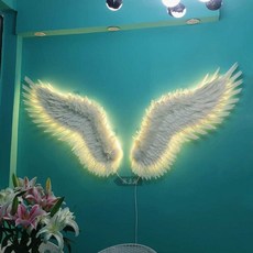 인스타 날개 촬영 포토존 LED 조명 천사 벽걸이 관광지, 천사날개-2M-스트립없음-화이트