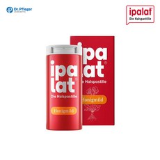 이팔라트 Ipalat 목캔디 마일드허니 쉰목 기침 입냄새 어린이 40정 독일직배송, 1개