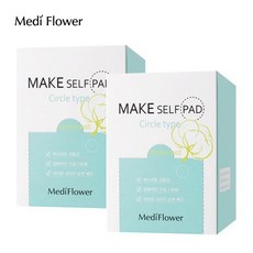 메디플라워 메이크 셀프 패드 리필 130매 1+1/순면화장솜/왕패드/토너패드/닥토패드/각질패드, 없음, 상세설명 참조
