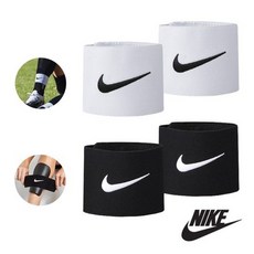 나이키 축구용품 스테이2 신가드밴드 정강이 보호대 홀더 2개세트 블랙/화이트 (블랙)SE0047-001:FREE 상품 이미지