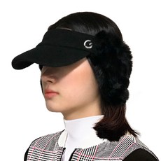 콜리스골프 겨울 귀도리 썬캡 블랙, 콜리스블랙, 콜리스블랙, 1개