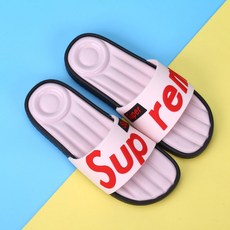 슈프림 커플슬리퍼 패션 미끄럼방지 키높이 통굽 실내화 예쁜 엠보싱 쿠션 남성여성공용 여행 패션데일리용 신상품