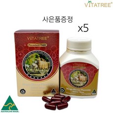 호주 비타트리 프리미엄 골드 양태반 80000mg 100캡슐 5병 고함량 플라센타 효능, 5개, 100정