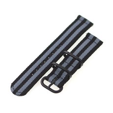 GK NA6T SIZE 18mm 시계밴드 나토밴드 블랙 그레이 스트라이프 스트랩