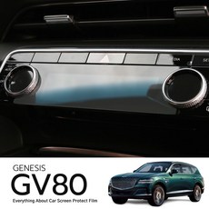 [차그램] GV80 호환 공조기 액정 보호필름 스크래치 지문방지, GV80_공조기보호필름(2p), 1개