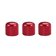 shangren 일렉트릭 기타/베이스 애호가를 위한 3 pcs 톤 볼륨 버튼 전위차계 캡, 6mm, 알루미늄, 레드 레드