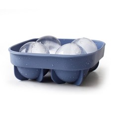 위쥬 실리콘 아이스트레이 왕볼 원형 칵테일 텀블러 얼음틀 18종, 블루