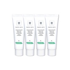 투스노트 천연미백치약 스피아민트향, 30g, 4개