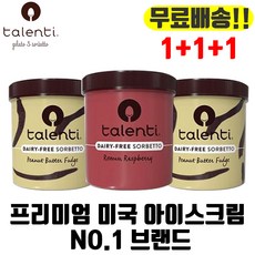 탈렌티 소르베또 3종세트 피넛버터 2개+라즈베리 1개 파인트 3종