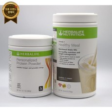 Herbalife 허벌라이프 (듀오) 포뮬라 1 건강한 식사 영양 쉐이크 믹스 (쿠키 앤 크림) 개인 맞춤형 단백질 파우더 포함