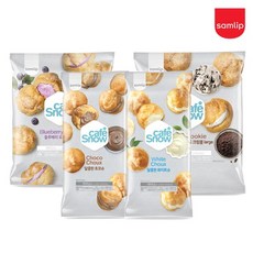냉동 카페스노우 아이스슈 6봉 택 초코/화이트/쿠키/블루베리, 화이트슈 8입 3봉 + 쿠키왕슈 4입 3봉