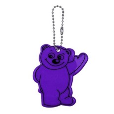 반사 재킷 반사판 세련된 키체인 유모차 안전 어린이 기어 백팩 곰 안전 반사판 키링, 7) Purple, 1개