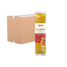 [박스] CJ 백설 스파게티면 250g 32입 대용량 업소용 식자재 명절음식 캠핑음식, 32개