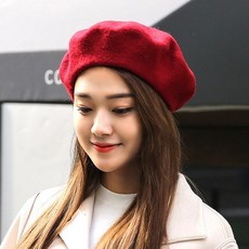 뉴 울 꼭지 베레모