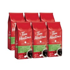 Tim Hortons Decaf Medium Roast Ground Coffee 캐나다 팀홀튼 디카페인 미디움 로스트 분쇄 커피 340g 6팩 팀호튼 원두