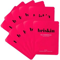 일본직발송 6. BRISKIN (브리스킨) 리얼 피트 세컨드 스킨 마스크 텐션 플렉스 (탄력 피부 ) 10 매입 B085, One Size, One Color