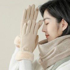 [알티피아] 여성 스웨이드 장갑 스마트 폰 터지 방한 기모장갑