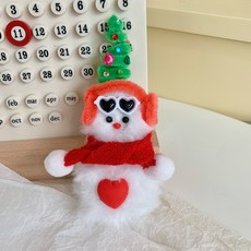 떨샵 모루인형 크리스마스 눈사람 트리 키링 만들기 인형 모루철사 재료 부자재 diy 29번, 1개, 혼합색상
