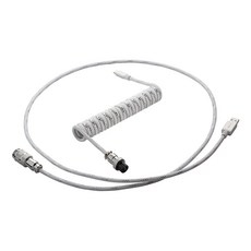 CableMod Pro Coiled 항공 키보드 케이블 (1.5m 스털링 화이트), 1개