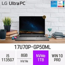 *여름기념 EVENT CPU i7 외장그래픽 GTX1650 Ti 탑재모델출고* LG전자 울트라PC 17U70P-GP50ML, Win10 Pro, 8GB, 1TB