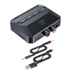 블루투스 리시버 NFC 5.3 오디오 3.5mm AUX RCA USB U 디스크 TF HIFI 스테레오 음악 무선 어댑터 자동차 키트 스피커 앰프용 마이크 포함, 2) Without RCA line - 차량용멀티미디어플레이어dvx-130004kuhd앰프형