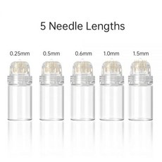 오토 MTS 니들 카트리지 1pcs 20 핀 재사용 가능한 히드라 마이크로 페이스 스킨 Mesotherapy 골드 파인 더 마 스탬프 테라피 케어 도구 111820, 0.5mm