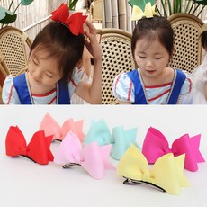 러브수아벨 네오프렌 리본핀 6color 유아 유아동 여아 빅리본 리본 스탠딩 머리핀 헤어핀 여아핀 유아핀