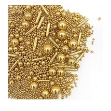 Sprinkles Gold Pearl Sugar Candy Mix 제과 제빵 홈베이킹 골드 펄 슈가 스프링클 120g, 1개