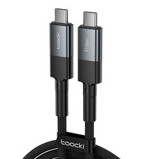 Toocki 투키 Gen2 10Gbps USB3.2 C TO C 60W 초고속 충전케이블, 1M, 그레이, 6개