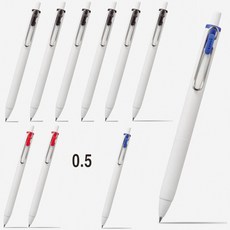 uni 유니볼 원 노크 볼펜 UMN-S 세트, 1개, 유니볼원 0.5mm(흑6+청2+적2)10개 세트