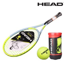 HEAD 헤드 테니스 라켓 투어 프로 TOUR PRO STR (라임그레이) + 헤드 테니스캔볼(챔피온쉽2입)