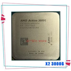 AMD Athlon 3000G X2 3000G 3.5 GHz 듀얼 코어 CPU 프로세서 YD3000C6M2OFH YD3000C6M20FB 소켓 am4하지만 쿨러없이 - 애슬론3000g