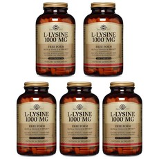 Solgar 솔가 L-라이신 1000mg, 250정, 5개