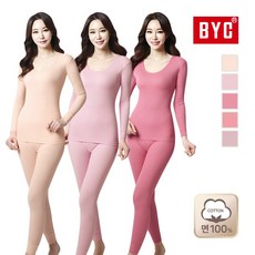 BYC 베이직 순면 여자 내복세트 (90~105) - byc순면내복