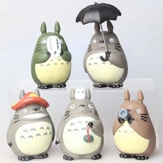 지브리 토토로 나뭇잎 미니 피규어 12개 세트, 5pcs