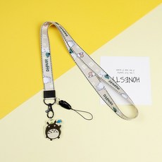 범쓰컴퍼니 캐릭터 목걸이줄 핸드폰스트랩 갤럭시z플립목걸이 랜야드 폰네크리스 스트랩고리, 1개, 토토로